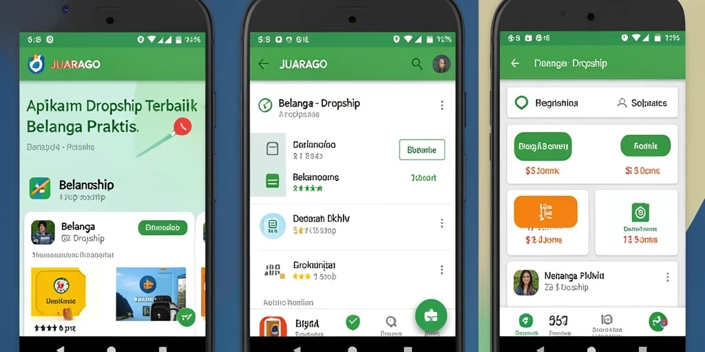 Tampilan antarmuka JUARAGO yang memudahkan akses Dropship.