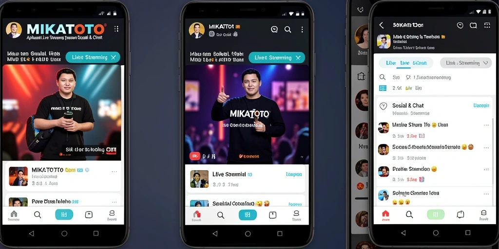 Tampilan antarmuka MIKATOTO saat sesi Live Streaming berlangsung.