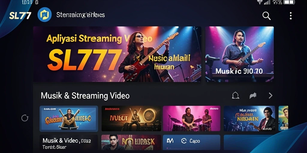 Antarmuka pengguna <strong>SL777</strong> yang menarik dan mudah digunakan untuk streaming video.
