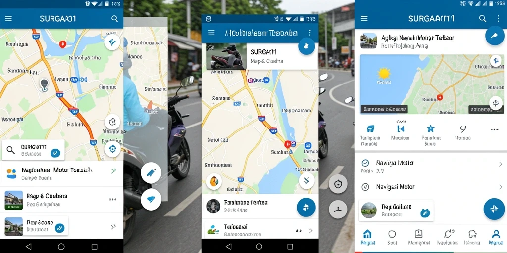 Antarmuka pengguna <strong>SURGA11</strong> yang intuitif dan menunjukkan rute dengan jelas.